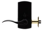 Compact Touchscreen Digital Lock with Waverlie Lever in Black Finish