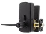 Compact Touchscreen Digital Lock with Zane Lever in Black Finish