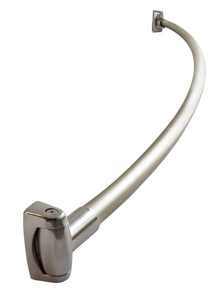 Curved Adjustable Shower Rod Satin Nickel (CC-BTH-SHWROD-C-SN)
