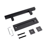Square Pull Handle and Finger Pull Set (solid alum) PULLKIT-SQ-BC