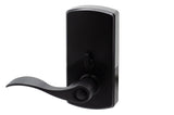 Compact Touchscreen Digital Lock with Waverlie Lever in Black Finish