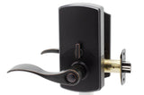 Compact Touchscreen Digital Lock with Waverlie Lever in Tuscan Bronze Finish