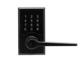 Compact Touchscreen Digital Lock with Zane Lever in Black Finish