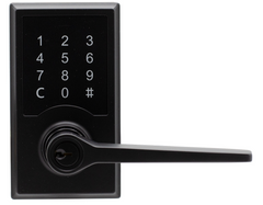 Compact Touchscreen Digital Lock with Zane Lever in Black Finish