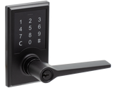 Compact Touchscreen Digital Lock with Zane Lever in Black Finish