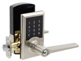 Compact Touchscreen Digital Lock with Zane Lever in Stainless Finish