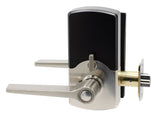 Compact Touchscreen Digital Lock with Zane Lever in Stainless Finish
