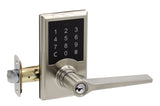 Compact Touchscreen Digital Lock with Zane Lever in Stainless Finish