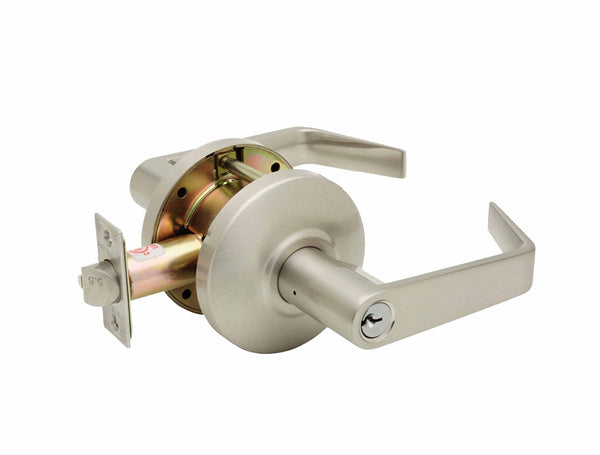 Commercial Non-Handed Grade 2 Security Storeroom Lever in Satin Stainless AL6250SS by Bulldog