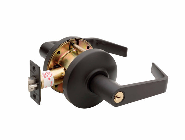 Commercial Non-Handed Grade 2 Security Classroom Lever in Oil Rubbed Bronze AL6260-10B by Bulldog