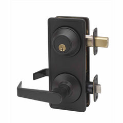 Commercial Non-Handed Grade 2 Security One Point Interconnected Lock Lever in Oil Rubbed Bronze AL6920-10B by Bulldog