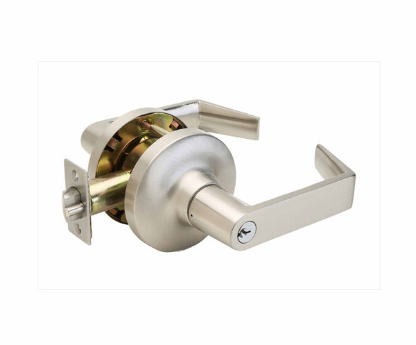 Commercial Non-Handed Grade 1 Security Keyed Entry with Push Button Lever in Satin Stainless AL7241SS by Bulldog
