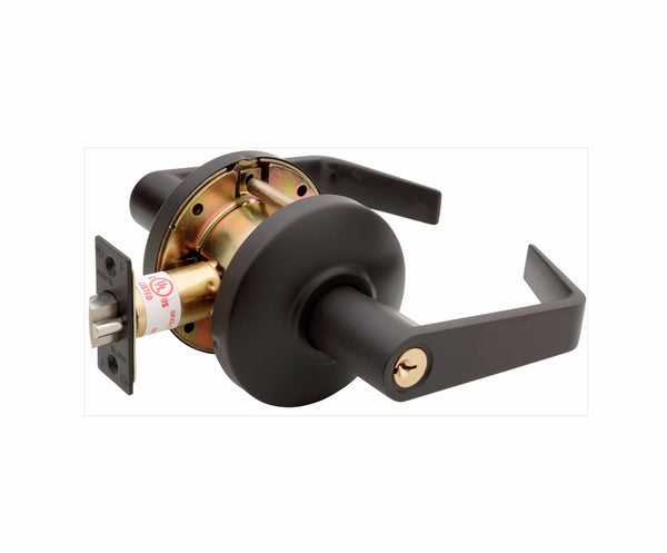 Commercial Non-Handed Grade 1 Security Classroom Lever in Oil Rubbed Bronze AL7260-10B by Bulldog