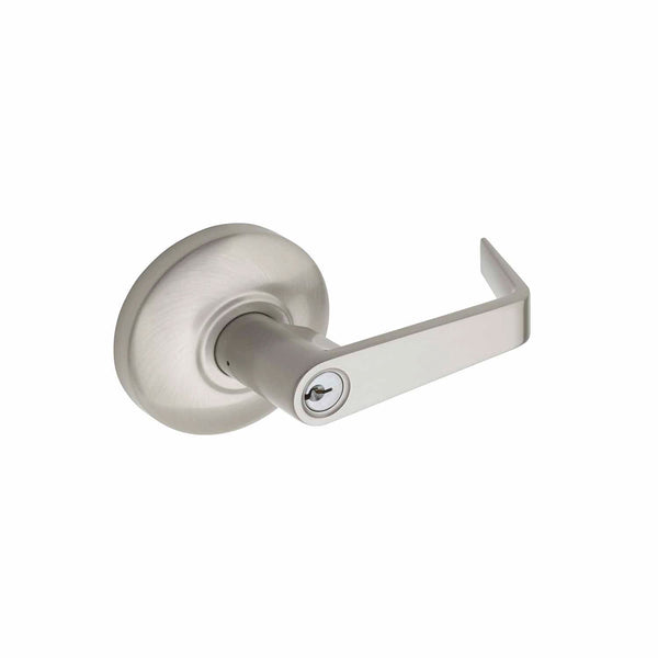 Commercial Non-Handed Keyed Entry Exterior Trim for Panic Exit Device Lever in Satin Stainless AL9040SS by Bulldog