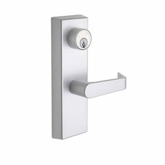 Commercial Non-Handed Exterior Escutcheon Keyed Entry Lever in Satin Stainless AL9140SS by Bulldog