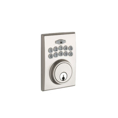 Fashion Electronic Push Button Deadbolt in Satin Stainless DBF3410SS