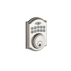 Heritage Electronic Push Button Deadbolt in Satin Stainless DBH3410SS