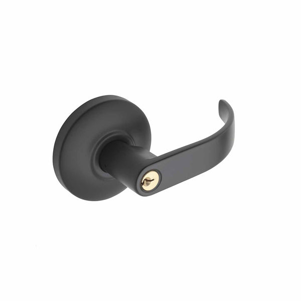 Commercial Non-Handed Keyed Entry Exterior Trim for Panic Exit Device Lever in Oil Rubbed Bronze EL9040-10B by Bulldog